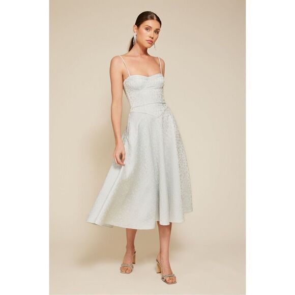Line & Dot Penni Midi Dress in Baby Blue vacation size XS - Picture 1 of 10